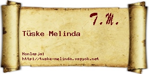 Tüske Melinda névjegykártya